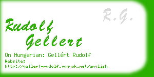 rudolf gellert business card